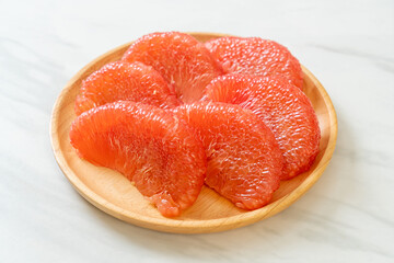 fresh red pomelo fruit or grapefruit