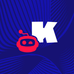 Robot Alphabet K Logo