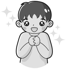 ときめく男の子のイラスト