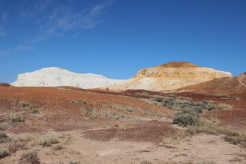 The Breakaways in the Kanku-Breakaways Conservation Park near the remote outback opal mining town of Coober Pedy, South Australia.