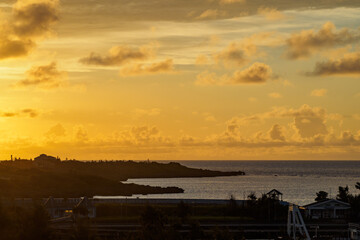 朝焼け　宮古島　沖縄　日本