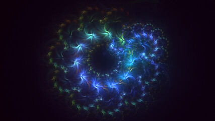 3D rendering abstract round light background