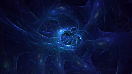 3D rendering abstract multicolor fractal light background