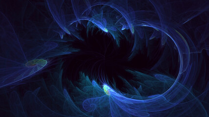 3D rendering abstract multicolor fractal light background