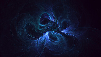 3D rendering abstract multicolor technology fractal light background