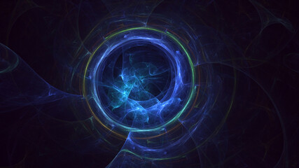 3D rendering abstract round light background