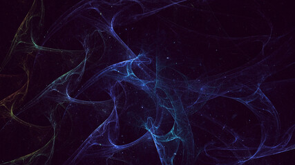 3D rendering abstract multicolor technology fractal light background