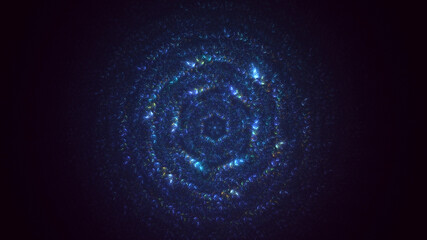 3D rendering abstract round light background