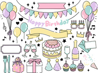 誕生日アイテム（パステルカラー）