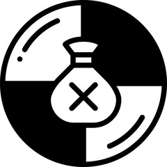 pie chart solid line icon