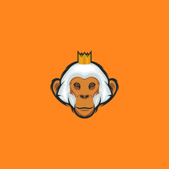 Monkey face illustration