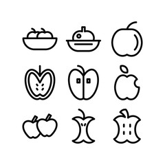 apple icon or logo isolated sign symbol vector illustration - high quality black style vector icons

