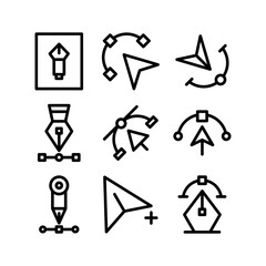 bezier icon or logo isolated sign symbol vector illustration - high quality black style vector icons
