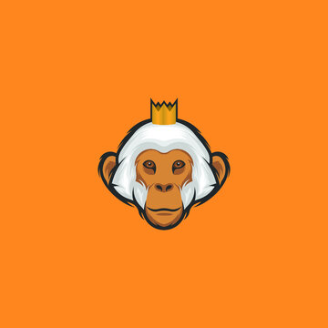 Monkey face illustration