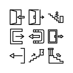 exit icon or logo isolated sign symbol vector illustration - high quality black style vector icons
