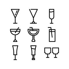 glass icon or logo isolated sign symbol vector illustration - high quality black style vector icons
