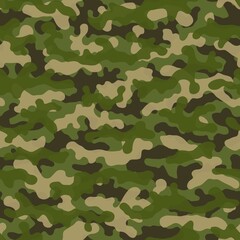 Fototapeta premium Camouflage seamless pattern background masking camo repeat print
