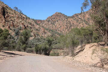 Gravel road in the Flinders Ranges, South Australia.