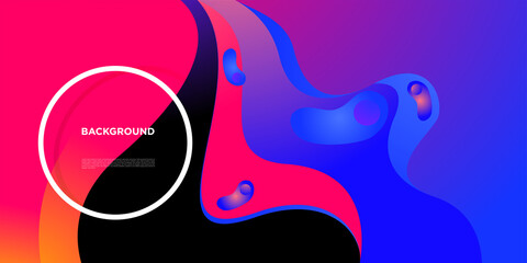 Obraz premium Vector Colorful gradient abstract minimalist background for banner and landing page