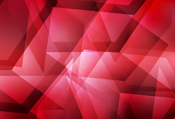 Light Red vector polygon abstract layout. - obrazy, fototapety, plakaty
