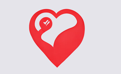 Heart Attack awareness concept, heart illness 3d rendering