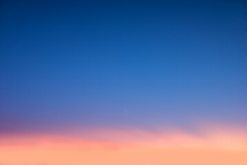 Fototapeta premium sky background, soft pastel, gradient blue pink and orange
