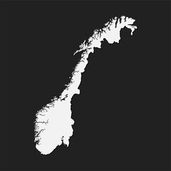 Vector map Norway, template outline country