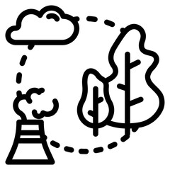 environmental care line icon