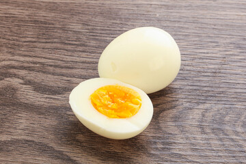Boiled chicken egg for breakfast