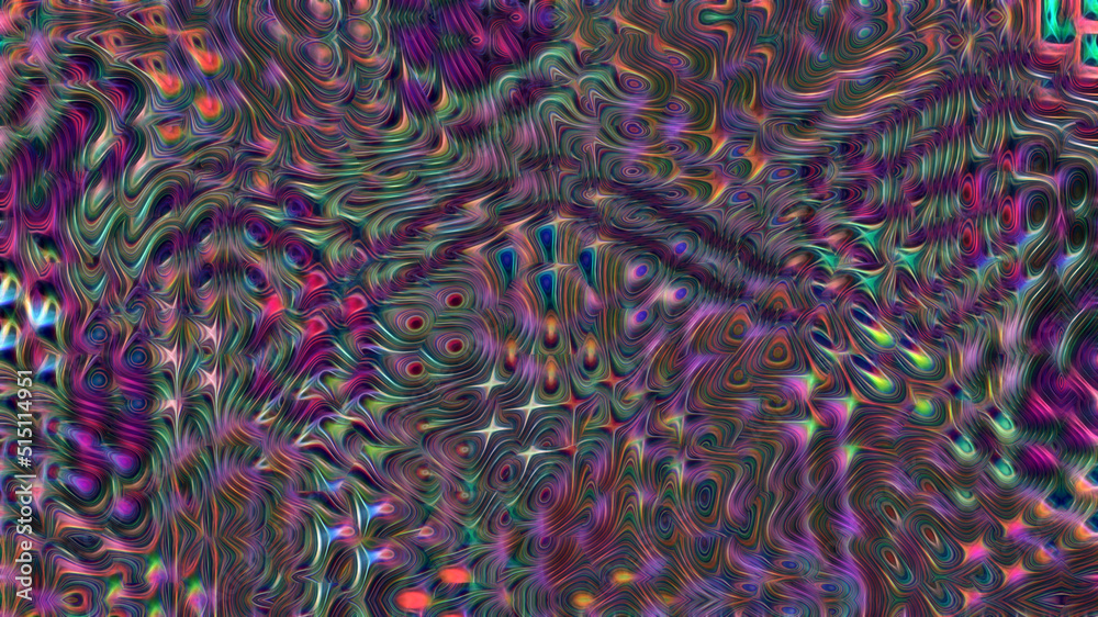 Wall mural abstract textural multicolored fractal background