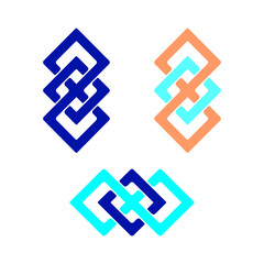 Fototapeta premium three rectangles fused vector