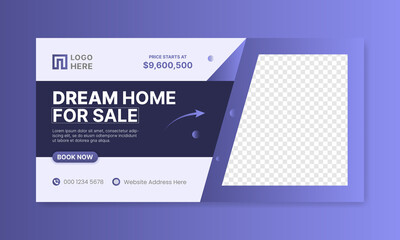 Real estate home sale social media cover web banner