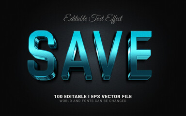 Obraz premium save text effect