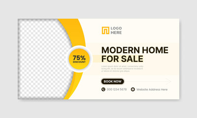 Real estate home sale social media cover web banner