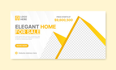 Real estate home sale social media cover web banner