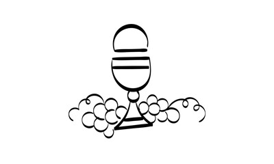 Hand Drawn symbol of Christianity . Vector illustration of Christian logo. Christian art use as poster, card, flyer, tattoo or T Shirt