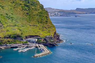 Panoramic view over Machico, Madeira island, Portugal