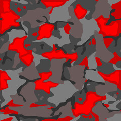Camouflage seamless pattern of spots. Military camo  modern. Endless texture. Print on fabric and clothes. Vector illustration