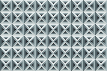 Monochrome background with repeating geometric shapes. Abstract mosaic background with squares and triangles. 