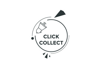 Click and collect label sign template. Digital marketing
