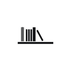 Obraz premium bookshelf vector for website symbol icon presentation