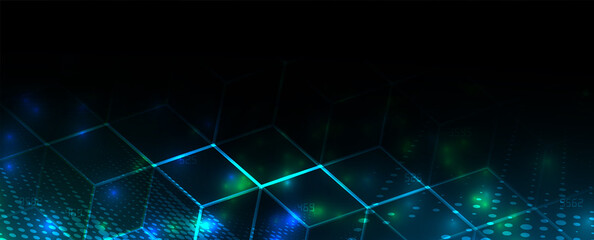 Neural network concept. Connected cells with links. High technology process. Abstract background