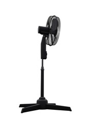  3D illustration of a black ventilator on a white background.