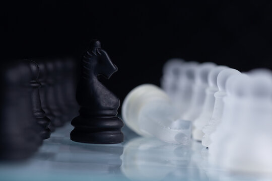 Chess game. Strategic desicion making. Plan and competition