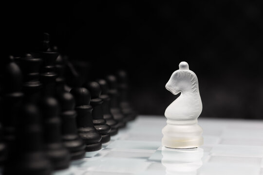 Chess game. Strategic desicion making. Plan and competition