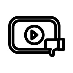 dislike video icon or logo isolated sign symbol vector illustration - high quality black style vector icons
