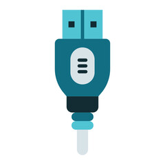 usb cable icon on transparent background