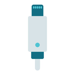 lightning cable icon on transparent background