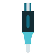 micro usb cable icon on transparent background