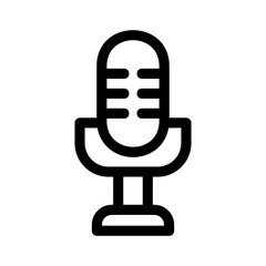 microphone icon or logo isolated sign symbol vector illustration - high quality black style vector icons
